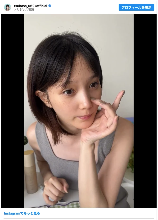 本田翼さんがInstagramですっぴん披露