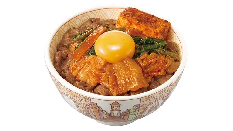 月見辛旨すきやき牛丼