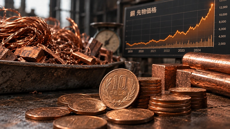10円玉の素材価値が10円超え？銅価格が過去最高水準
